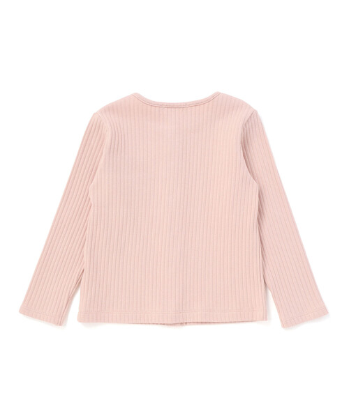 BeBe(ベベ)の「長袖リブカーディガン+天竺ボーダーロゴ半袖Tシャツ セット(90~150cm)(カーディガン/ボレロ・キッズ・ピンク/ブルー・120cm/90cm/110cm/150cm/100cm/140cm)」の11枚目の写真