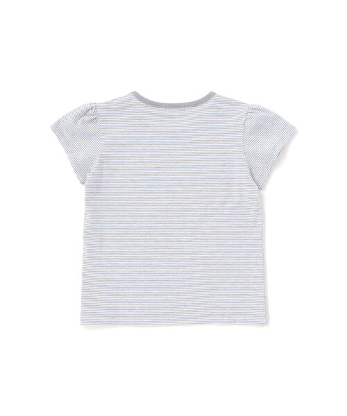 BeBe(ベベ)の「長袖リブカーディガン+天竺ボーダーロゴ半袖Tシャツ セット(90~150cm)(カーディガン/ボレロ・キッズ・ピンク/ブルー・120cm/90cm/110cm/150cm/100cm/140cm)」の12枚目の写真