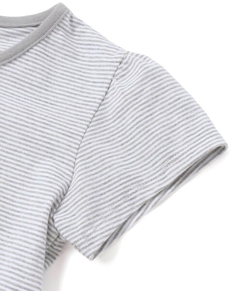 BeBe(ベベ)の「長袖リブカーディガン+天竺ボーダーロゴ半袖Tシャツ セット(90~150cm)(カーディガン/ボレロ・キッズ・ピンク/ブルー・120cm/90cm/110cm/150cm/100cm/140cm)」の15枚目の写真
