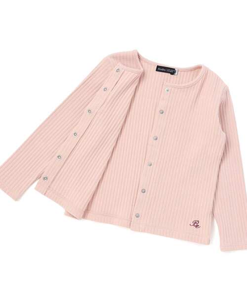 BeBe(ベベ)の「長袖リブカーディガン+天竺ボーダーロゴ半袖Tシャツ セット(90~150cm)(カーディガン/ボレロ・キッズ・ピンク/ブルー・120cm/90cm/110cm/150cm/100cm/140cm)」の21枚目の写真
