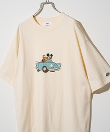 短丈orオーバーサイズ !選べる2通りのシルエット!【DISCUS】DISCUS COLLABORATION コラボグラフィックプリント クルーネック半袖Tシャツ / ミッキーマウス スター・ウォーズ ザ・マペッツ ガーフィールド ビービス&バットヘッド サウスパーク ビッグシルエット オーバーサイズ アメカジ 古着風 ヴィンテージテイスト MNY
