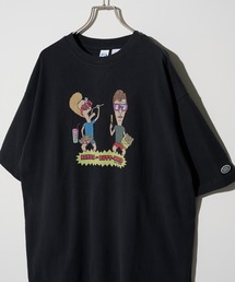 短丈orオーバーサイズ !選べる2通りのシルエット!【DISCUS】DISCUS COLLABORATION コラボグラフィックプリント クルーネック半袖Tシャツ / ミッキーマウス スター・ウォーズ ザ・マペッツ ガーフィールド ビービス&バットヘッド サウスパーク ビッグシルエット オーバーサイズ アメカジ 古着風 ヴィンテージテイスト MNY