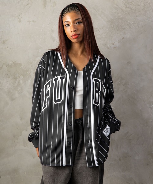 FUBU( フブ)の「FUBU フブ M’S BASEBALL SHIRTS/ベースボールシャツ(シャツ/ブラウス・メンズ・ブラック/ホワイト・XL/XXL/M/L)」の2枚目の写真
