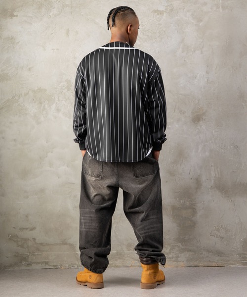 FUBU( フブ)の「FUBU フブ M’S BASEBALL SHIRTS/ベースボールシャツ(シャツ/ブラウス・メンズ・ブラック/ホワイト・XL/XXL/M/L)」の5枚目の写真