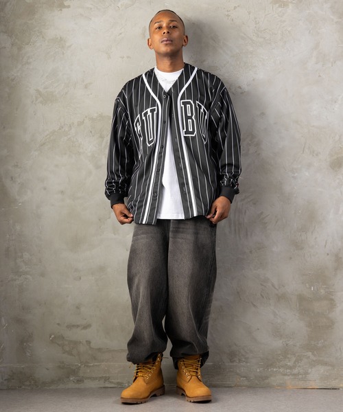 FUBU( フブ)の「FUBU フブ M’S BASEBALL SHIRTS/ベースボールシャツ(シャツ/ブラウス・メンズ・ブラック/ホワイト・XL/XXL/M/L)」の4枚目の写真