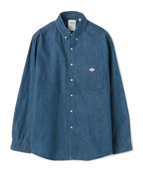 DANTON(ダントン)の「Men's Denim Dungaree Button-Down Shirt(シャツ/ブラウス・メンズ・ダークインディゴブルー/ブルー・42/44/40/38)」の2枚目の写真