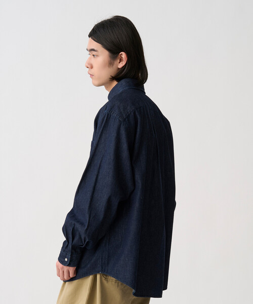 DANTON(ダントン)の「Men's Denim Dungaree Button-Down Shirt(シャツ/ブラウス・メンズ・ダークインディゴブルー/ブルー・42/44/40/38)」の5枚目の写真
