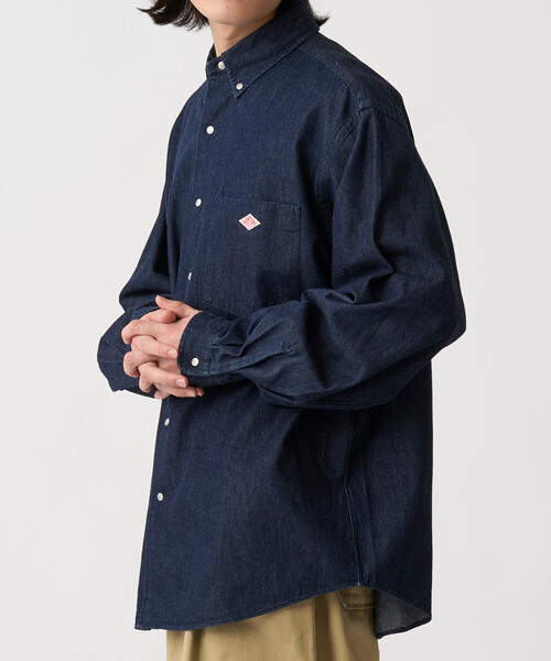 DANTON(ダントン)の「Men's Denim Dungaree Button-Down Shirt(シャツ/ブラウス・メンズ・ダークインディゴブルー/ブルー・42/44/40/38)」の8枚目の写真