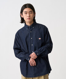 Men's Denim Dungaree Button-Down Shirt