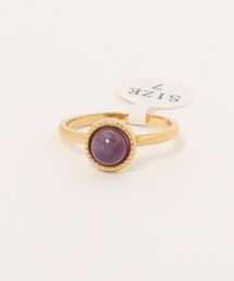 【lux sea jewelry（ラックス・シー・ジュエリー）】ステンレス ラウンド天然石リング lux-ring-17-15【RBT】