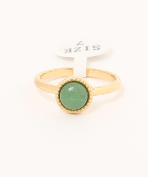Burner（バーナー）の「【lux sea jewelry（ラックス・シー・ジュエリー）】ステンレス ラウンド天然石リング lux-ring-17-15【RBT】（リング・レディース・レッド/ブラック/グリーン/パープル・14号/12号）」の3枚目の写真