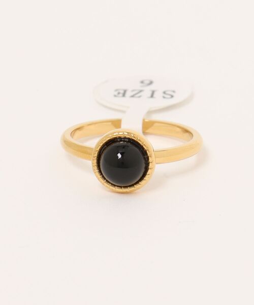 Burner（バーナー）の「【lux sea jewelry（ラックス・シー・ジュエリー）】ステンレス ラウンド天然石リング lux-ring-17-15【RBT】（リング・レディース・レッド/ブラック/グリーン/パープル・14号/12号）」の2枚目の写真