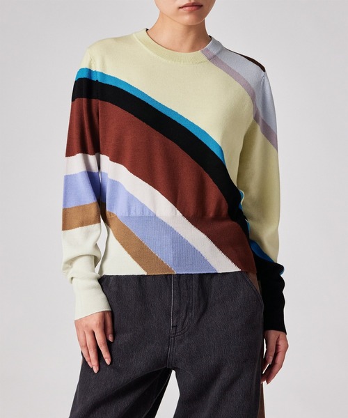 Paul Smith(ポールスミス)の「ウィメンズ スワール インターシャニット / 265356 966N(ニット/セーター・レディース・マルチ・MEDIUM)」の1枚目の写真
