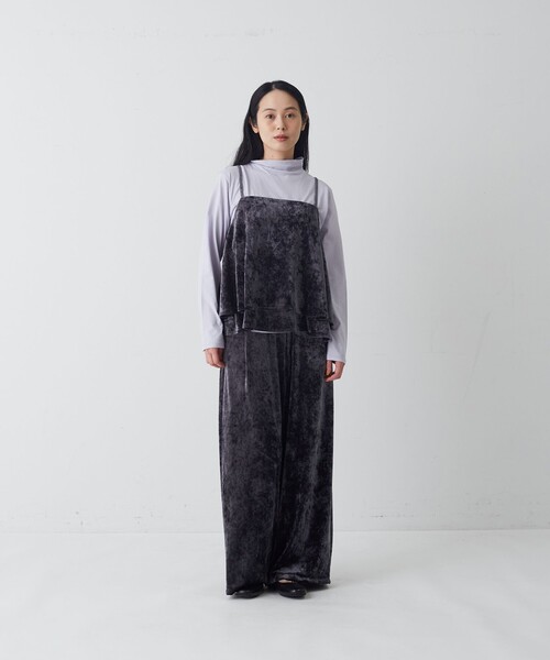 conges payes ADIEU TRISTESSE(コンジェ ペイエ アデュートリステス)の「ベロアパンツ(その他パンツ・レディース・チャコールグレー/グレイッシュベージュ/カーキ・38)」の13枚目の写真
