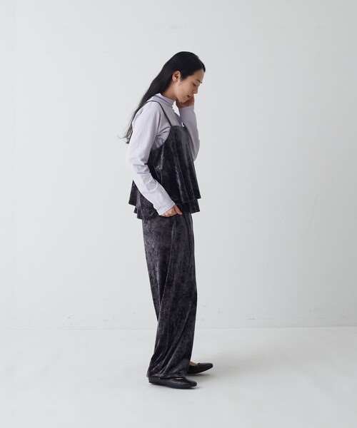 conges payes ADIEU TRISTESSE(コンジェ ペイエ アデュートリステス)の「ベロアパンツ(その他パンツ・レディース・チャコールグレー/グレイッシュベージュ/カーキ・38)」の14枚目の写真
