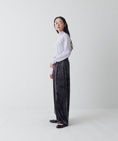 conges payes ADIEU TRISTESSE(コンジェ ペイエ アデュートリステス)の「ベロアパンツ(その他パンツ・レディース・チャコールグレー/グレイッシュベージュ/カーキ・38)」の15枚目の写真