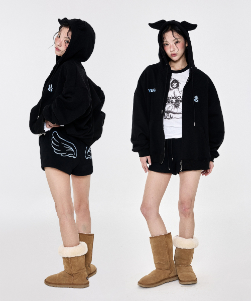 YEGG(イェグ)の「ウィングショートパンツ ブラック(その他パンツ・レディース・その他・FREE)」の2枚目の写真