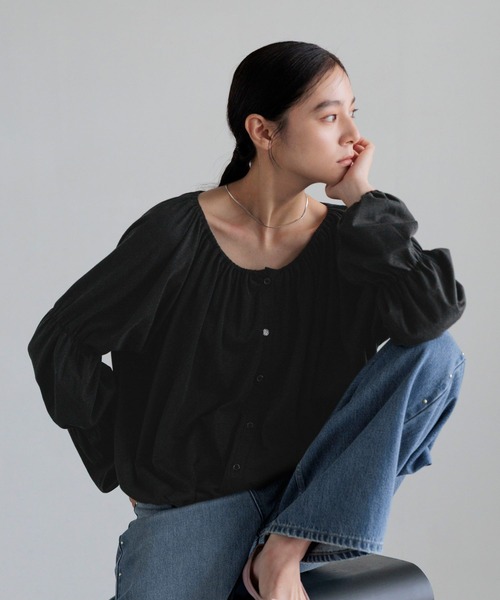 LOWRYS FARM(ローリーズファーム)の「2WAYオフショルロングスリーブ 1068686(Tシャツ/カットソー・レディース・ブラック/ブラック系その他/ピンク系その他・FREE)」の1枚目の写真