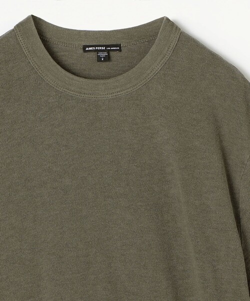 JAMES PERSE(ジェームスパース)の「コットンスラブ Tシャツ MISJ3891(Tシャツ/カットソー・メンズ・ダークグリーン・2)」の4枚目の写真