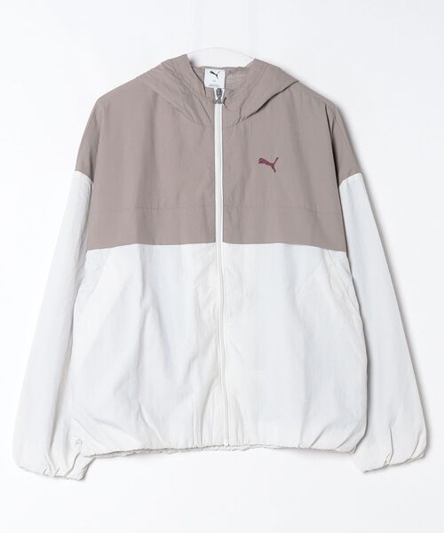 PUMA（プーマ）の「プーマ PUMA TAD WOVEN MESH LINING JKT（ナイロンジャケット・レディース・ブラウン/ブラック・S/L/M/XL）」の4枚目の写真