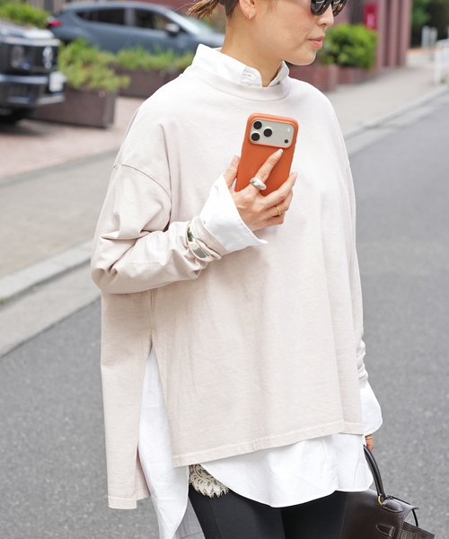 CALUX（キャラクス）の「【CALUX/キャラクス】SIDE-SLIT ロングスリーブ Tシャツ（Tシャツ/カットソー・レディース・アイボリー・FREE）」の14枚目の写真