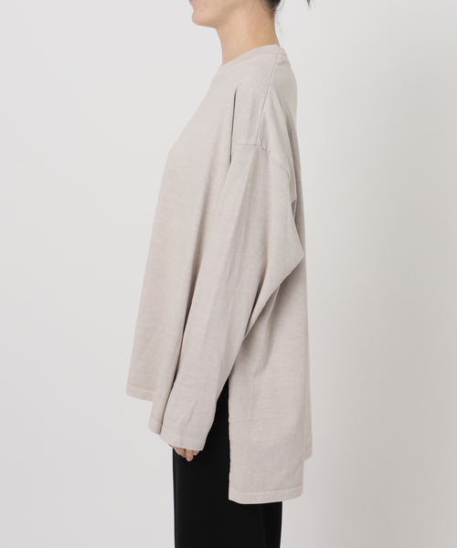 CALUX（キャラクス）の「【CALUX/キャラクス】SIDE-SLIT ロングスリーブ Tシャツ（Tシャツ/カットソー・レディース・アイボリー・FREE）」の8枚目の写真