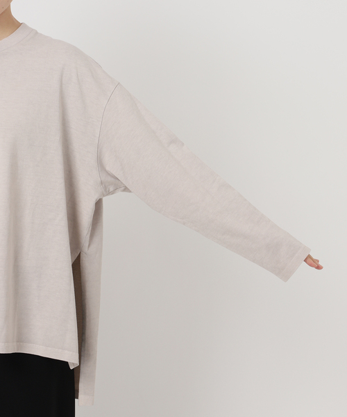 CALUX（キャラクス）の「【CALUX/キャラクス】SIDE-SLIT ロングスリーブ Tシャツ（Tシャツ/カットソー・レディース・アイボリー・FREE）」の17枚目の写真