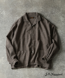 JOURNAL STANDARD J.S HOMESTEAD（ジャーナルスタンダードホームステッド）の「J.S.Homestead / ウール コットン サッカー リラックス オープン シャツ（シャツ/ブラウス）」