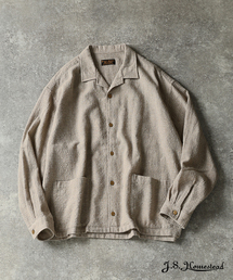 JOURNAL STANDARD J.S HOMESTEAD（ジャーナルスタンダードホームステッド）の「J.S.Homestead / ウール コットン サッカー リラックス オープン シャツ（シャツ/ブラウス）」