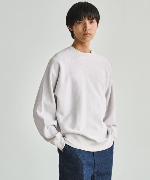 green label relaxing(グリーンレーベルリラクシング)の「スラブ リブ クルーネック ドルマンスリーブ 長袖 カットソー(Tシャツ/カットソー・メンズ・ブラック/モカ/レッド/ライトグレー・S/XL/M/L)」の3枚目の写真