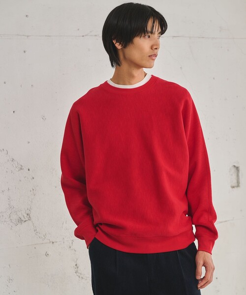 green label relaxing(グリーンレーベルリラクシング)の「スラブ リブ クルーネック ドルマンスリーブ 長袖 カットソー(Tシャツ/カットソー・メンズ・ブラック/モカ/レッド/ライトグレー・S/XL/M/L)」の6枚目の写真