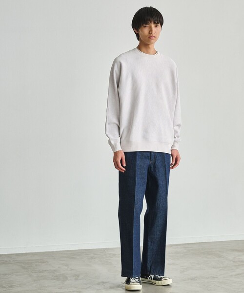 green label relaxing(グリーンレーベルリラクシング)の「スラブ リブ クルーネック ドルマンスリーブ 長袖 カットソー(Tシャツ/カットソー・メンズ・ブラック/モカ/レッド/ライトグレー・S/XL/M/L)」の9枚目の写真