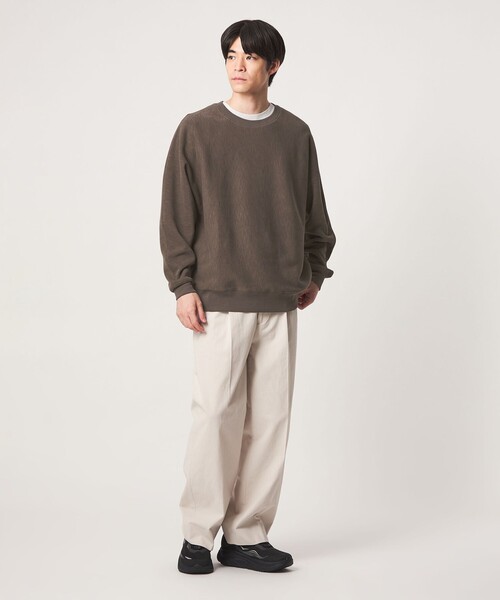 green label relaxing(グリーンレーベルリラクシング)の「スラブ リブ クルーネック ドルマンスリーブ 長袖 カットソー(Tシャツ/カットソー・メンズ・ブラック/モカ/レッド/ライトグレー・S/XL/M/L)」の10枚目の写真
