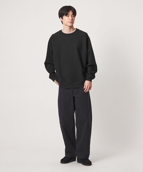 green label relaxing(グリーンレーベルリラクシング)の「スラブ リブ クルーネック ドルマンスリーブ 長袖 カットソー(Tシャツ/カットソー・メンズ・ブラック/モカ/レッド/ライトグレー・S/XL/M/L)」の12枚目の写真