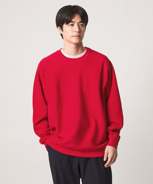 green label relaxing(グリーンレーベルリラクシング)の「スラブ リブ クルーネック ドルマンスリーブ 長袖 カットソー(Tシャツ/カットソー・メンズ・ブラック/モカ/レッド/ライトグレー・S/XL/M/L)」の15枚目の写真