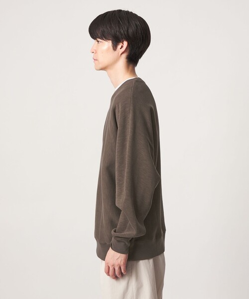 green label relaxing(グリーンレーベルリラクシング)の「スラブ リブ クルーネック ドルマンスリーブ 長袖 カットソー(Tシャツ/カットソー・メンズ・ブラック/モカ/レッド/ライトグレー・S/XL/M/L)」の18枚目の写真