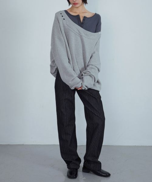 KIJIKO(キジコ)の「ke620. スリム セミロー アジャスト デニム ピンストライプ(デニムパンツ・レディース・その他・SMALL/MEDIUM)」の10枚目の写真