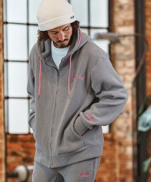 felkod（フィルコッド）の「mpa4258- Wool Like Waffle Double Zip Hoodie ジップパーカー(F26F160)（パーカー）」