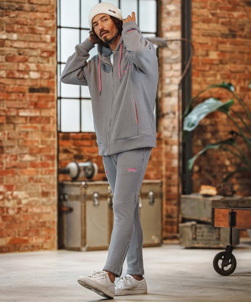 felkod（フィルコッド）の「mpa4258- Wool Like Waffle Double Zip Hoodie ジップパーカー(F26F160)（パーカー・メンズ・ブラック系その他/トップグレー・S/L/M）」の18枚目の写真