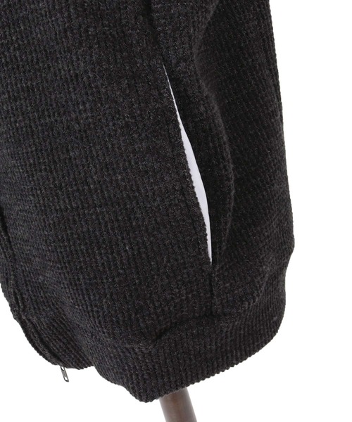 felkod（フィルコッド）の「mpa4258- Wool Like Waffle Double Zip Hoodie ジップパーカー(F26F160)（パーカー・メンズ・ブラック系その他/トップグレー・S/L/M）」の8枚目の写真