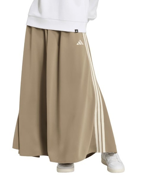 adidas(アディダス)の「アディダス adidas スリーストライプス KN スカート(スカート・レディース・ブラウン/ネイビー・L/XL/M/S)」の2枚目の写真