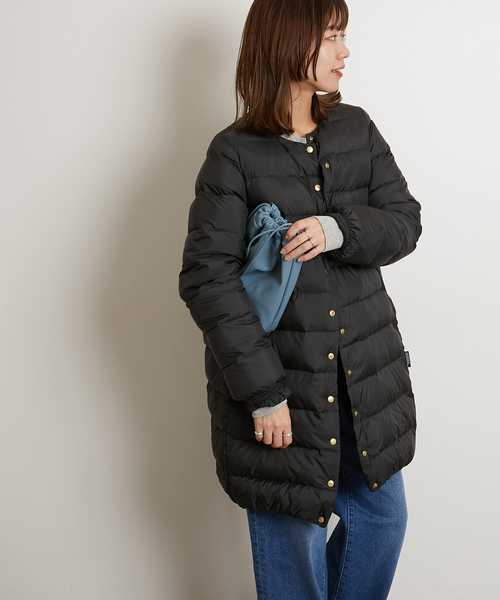 Traditional Weatherwear(トラディショナルウェザーウェア)の「《追加》【TRADITIONAL WEATHERWEAR】 ARKLEY LONG DOWN PA:ダウンコート(ダウンジャケット/コート・レディース・ベージュ/ブラック・34/36)」の6枚目の写真