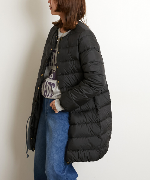 Traditional Weatherwear(トラディショナルウェザーウェア)の「《追加》【TRADITIONAL WEATHERWEAR】 ARKLEY LONG DOWN PA:ダウンコート(ダウンジャケット/コート・レディース・ベージュ/ブラック・34/36)」の7枚目の写真