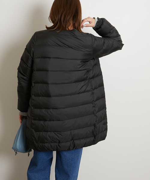 Traditional Weatherwear(トラディショナルウェザーウェア)の「《追加》【TRADITIONAL WEATHERWEAR】 ARKLEY LONG DOWN PA:ダウンコート(ダウンジャケット/コート・レディース・ベージュ/ブラック・34/36)」の8枚目の写真