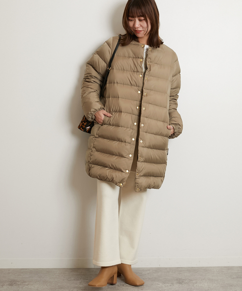 Traditional Weatherwear(トラディショナルウェザーウェア)の「《追加》【TRADITIONAL WEATHERWEAR】 ARKLEY LONG DOWN PA:ダウンコート(ダウンジャケット/コート・レディース・ベージュ/ブラック・34/36)」の11枚目の写真