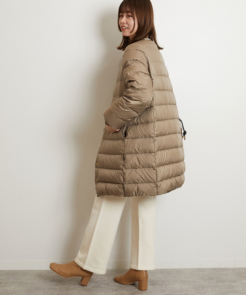 Traditional Weatherwear(トラディショナルウェザーウェア)の「《追加》【TRADITIONAL WEATHERWEAR】 ARKLEY LONG DOWN PA:ダウンコート(ダウンジャケット/コート・レディース・ベージュ/ブラック・34/36)」の12枚目の写真
