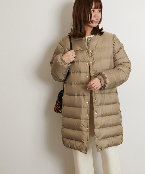 Traditional Weatherwear(トラディショナルウェザーウェア)の「《追加》【TRADITIONAL WEATHERWEAR】 ARKLEY LONG DOWN PA:ダウンコート(ダウンジャケット/コート・レディース・ベージュ/ブラック・34/36)」の14枚目の写真