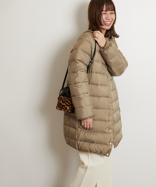 Traditional Weatherwear(トラディショナルウェザーウェア)の「《追加》【TRADITIONAL WEATHERWEAR】 ARKLEY LONG DOWN PA:ダウンコート(ダウンジャケット/コート・レディース・ベージュ/ブラック・34/36)」の15枚目の写真