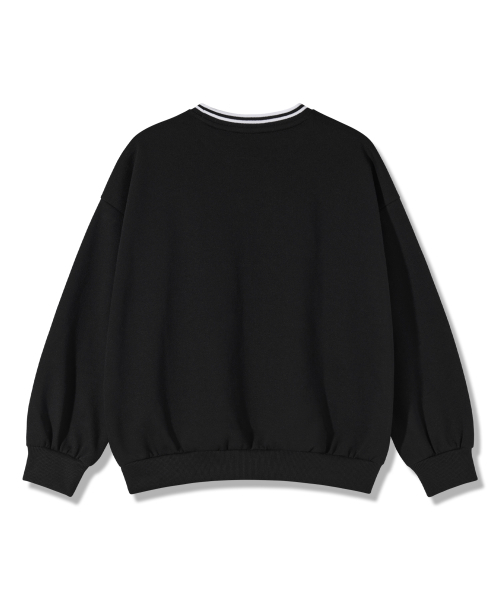 PIANER KIDS(ピアネールキッズ)の「ACHIEVE 配色オーバーサイズスウェット(ブラック)(スウェット・レディース・ブラック・M(130-140cm)/L(140-150cm)/S(120-130cm)/XL(150-160㎝))」の9枚目の写真