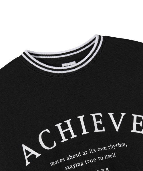 PIANER KIDS(ピアネールキッズ)の「ACHIEVE 配色オーバーサイズスウェット(ブラック)(スウェット・レディース・ブラック・M(130-140cm)/L(140-150cm)/S(120-130cm)/XL(150-160㎝))」の10枚目の写真